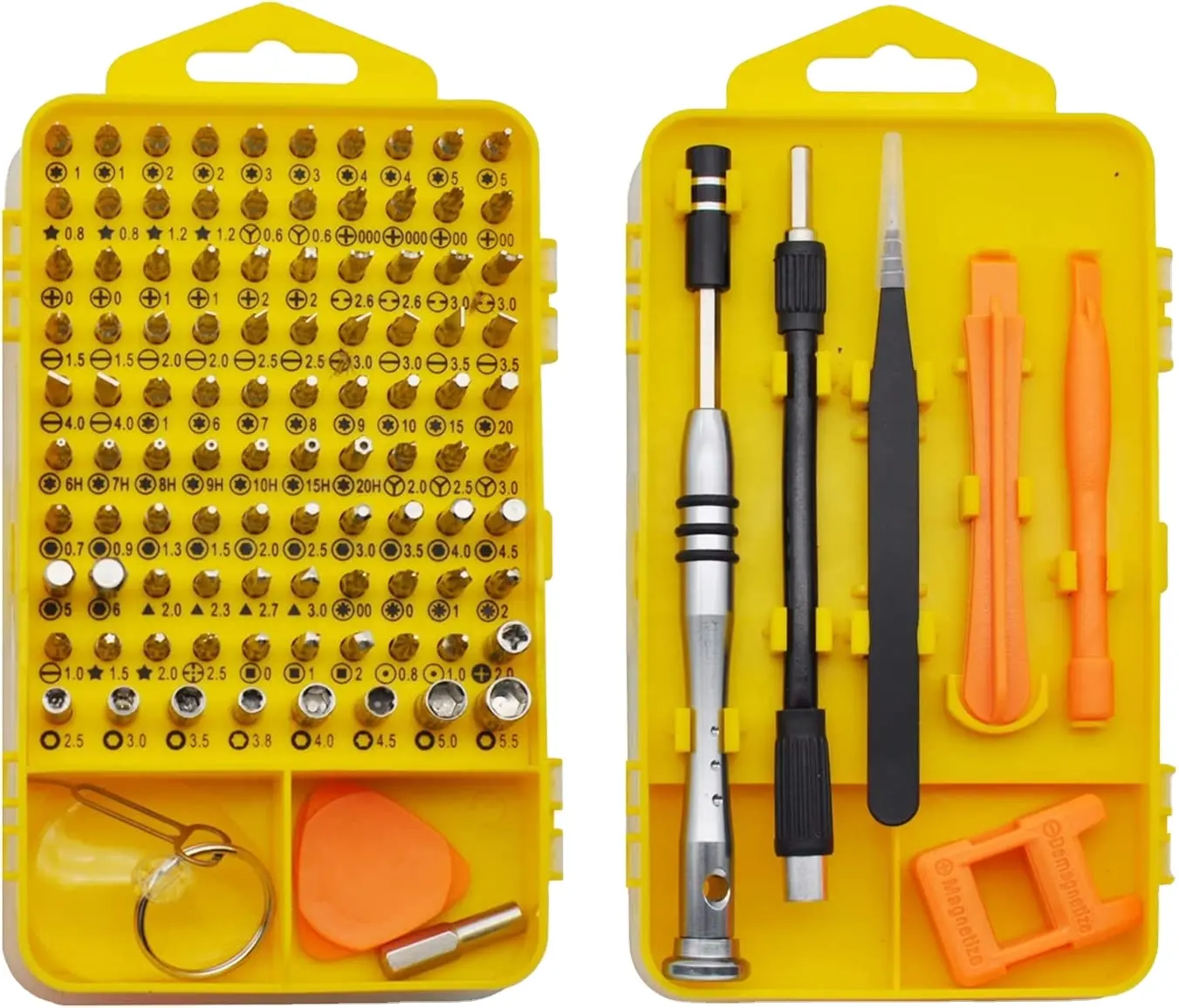Conjunto de chave de fenda de precisão, kit de ferramentas magnético 110 em 1, mini chave de fenda, kit de reparo perfeito para celular, tablet, pc, relógio
