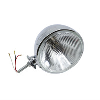 Nouveau phare rond chromé de 7 pouces H4 6000K, faisceau Hi/Lo universel, phare modifié pour tracteur, chariot alimentaire, voiture vintage