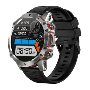 AK56 montre intelligente ronde 1.43 "écran AMOLED IP67 DAFIT Bt appel extérieur 2024 pour Sport Hot Reloj Smartwatch appareils portables