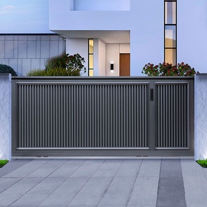 Puerta Corredera Eléctrica Inteligente de Aleación de Aluminio con Reconocimiento Facial, Control Remoto, Diseño Moderno, Garantía de 3 Años <span class=keywords><strong>para</strong></span> <span class=keywords><strong>Portones</strong></span> de Patio - Product Image 1