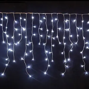 Novidade luzes de cortina de sincelo de fadas LED para decoração de casamento