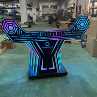 RICHSHINING Factory OME DJ Booth Portable Bar Table Acrylic ED Pixel Magic HD DJ Facade Stand Booth for Nightclub