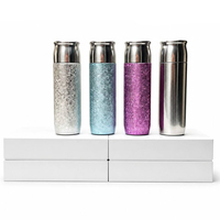 Bouteille isotherme portable en titane de 420 ml avec texture martelée, isolation sous vide, pour café et thé, avec bouchon argenté, idéale pour le camping, la randonnée et les activités de plein air