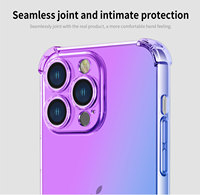 Coque de téléphone portable antichoc en TPU de 1,5 mm à changement de couleur pour iPhone 17 18 Pro Max 16E 15 Pro Max 14 11 12 13 Mini