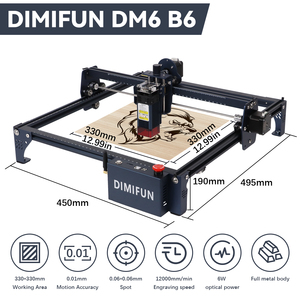 6w12w dimifun Laser Master dm6 máy khắc Kim Loại 330mm kích thước lớn hỗ trợ cắt gỗ và da - Product Image 6