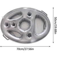 Nouveau plateau d'eau gonflable en PVC porte-boisson portable flottant plateau de caboteur poreux