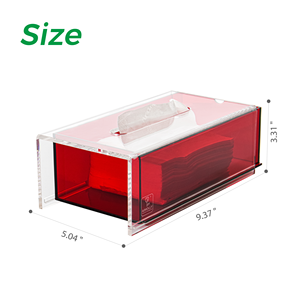 Akrilik Mendil Kutusu, Çok Renkli Akrilik Mendil Dağıtıcısı Tezgah Üstü Dikdörtgen Peçete Saklama Kutusu - Product Image 2