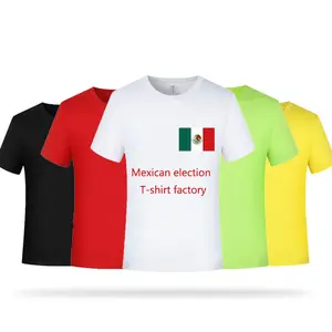 Livraison rapide T-shirt pas cher en gros conception vierge logo personnalisé campagne électorale t-shirt pour hommes coton polyester impression complète du corps