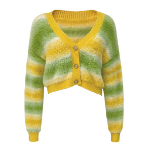 Cardigan en tricot à manches longues pour <span class=keywords><strong>femme</strong></span>, fabriqué par YIYU Factory, expédition rapide, meilleur matériau, <span class=keywords><strong>prix</strong></span> compétitif. - Product Image 2