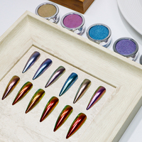 Poudre à ongles chromée Aurora de haute qualité, pigment caméléon, changement de couleur, irisé, pour cosmétiques, poudre chromée automobile