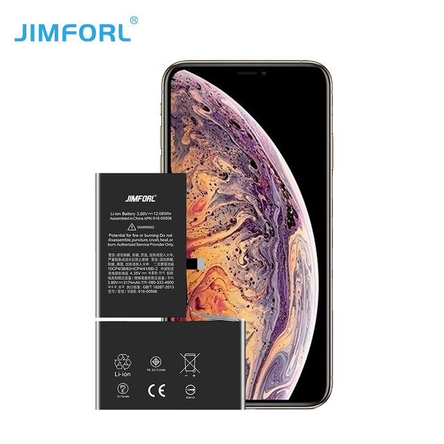 3650mAh High Capacity Battery for XS Max OEM Zero Cycle Lithium with CE ROHS UN38.3 Certified in Stock 12-Month Warranty