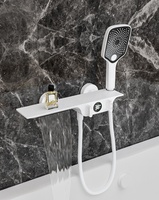 Mode Chrome Affichage Numérique Thermostatique Piano Clé De Poche En Laiton Baignoires Douche Robinet Ensemble Exposé Douche Ensemble