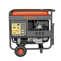 Générateur d'essence portable 12000W V-Twin avec roues, démarrage électrique, triphasé, monophasé, double tension, groupe électrogène à essence avec AVR