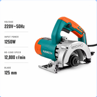 Coupe-marbre électrique industriel robuste 1250W, machine à découper la pierre avec rail de guidage, pour carrelage, granit, usage professionnel et DIY