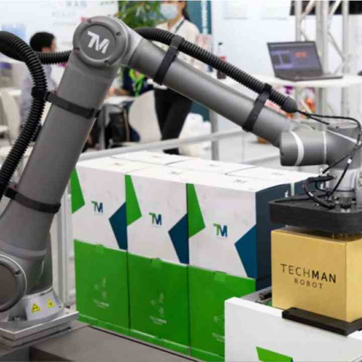 6 Axis Collaborative Robotic Arm OMRON TM12 CNGBS RGV Robot Gripper ...
