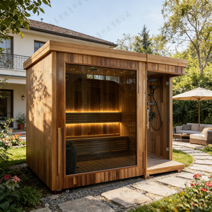 Nouvelle Arrivée TRIUNITY SAUNA : Grande Sauna à Infrarouge et Électrique à Granulés de Bois, Bain Froid avec Réservoir d'Eau et Poêle Intégré - Offre Spéciale - Product Image 6