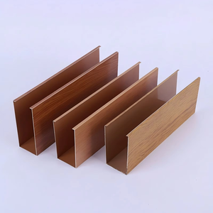 Profilo per Soffitto <span class=keywords><strong>in</strong></span> Tubo Quadrato <span class=keywords><strong>in</strong></span> Lega di Alluminio, Griglia con Effetto Legno, Divisorio a Quattro Lati, Tubo Cavo Serie 1000 - Product Image 5