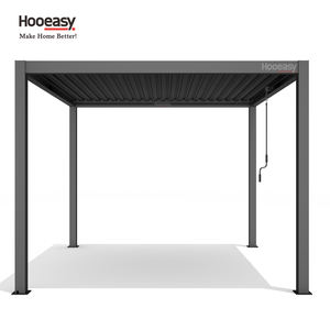 Hooeasy DIY Colonne autoportante <span class=keywords><strong>Lames</strong></span> de persiennes de <span class=keywords><strong>toit</strong></span> réglables manuelles Pavillon rabattable Gazebo <span class=keywords><strong>Pergola</strong></span> d'extérieur bioclimatique - Product Image 4