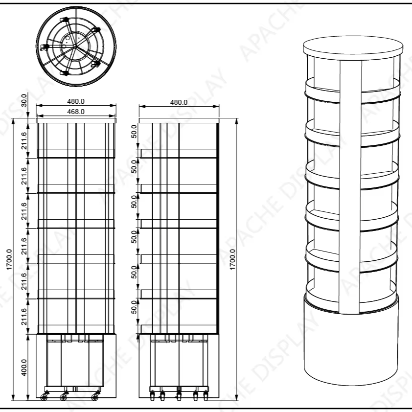 Apache Custom Metal Rotating Gift Display Stand for Toy Store&Gift Shop&Souvenir Shop — view 2