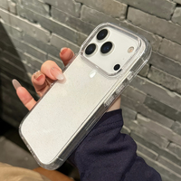 Coque de téléphone transparente scintillante tendance pour iPhone 17 Pro Max 16 15 14 13 12 11 XS X XR 7 8 16 Plus 16E 17 Air