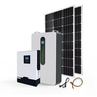 Sistema de Energía Solar Híbrido Fuera de la Red de 3KW 5KWh con Batería de Iones de Litio MPPT, Fabricado en China, para Casas y Cabañas, Energía Limpia y Confiable