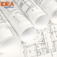 Película de Plotter de Inyección de Tinta CAD Wetac IDEA Gradient Flow Coating Doble Mate, Anti-rizado, Translúcida, PET Mylar, para Trazado de Ingeniería 75-200