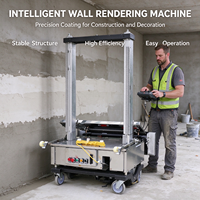 Machine à enduire les murs automatique en gros pour l'application de mortier de ciment, mini machine à enduire les murs