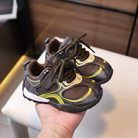 Chaussures de sport pour enfants, garçons et filles, nouvelles baskets à plateforme respirantes, antidérapantes, fermeture à boucle et crochet, tige en PU, taille moyenne et grande, semelle souple