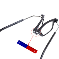 Lunettes de lecture magnétiques anti-lumière bleue pour tous, taille ajustable, branches avant magnétiques, design pliable
