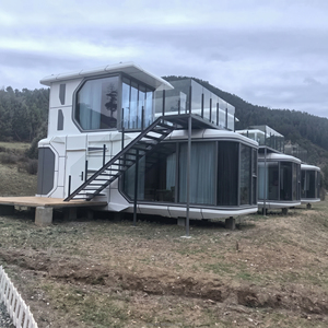 <span class=keywords><strong>Maison</strong></span> capsule spatiale moderne de luxe à deux étages, préfabriquée, modulaire, duplex, avec balcon, pour complexe hôtelier et glamping. - Product Image 1