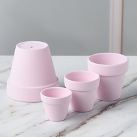 Pot Bunga Terakota Kecil Putih Pembibitan Sukulen Tanaman Murah 5*5.5CM