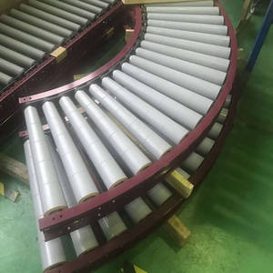 קו מסוע פינת מעוקל קו הרכבה רולר קו מסוע 90 מעלות 180 נירוסטה רולר כיפוף המכונה - Product Image 2