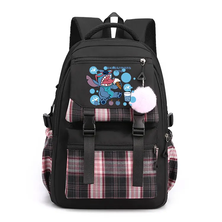 Mochilas StichぬいぐるみバックパックSanrios Melodies Kuromisショルダーバッグスクールサプライヤーガールズギフトハローマイキティぬいぐるみバッグ