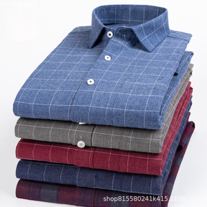 Camisa de manga larga a cuadros para hombre, abrigo de camisa de manga larga de alta calidad - Product Image 1