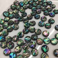 Cabochon en coquille d'ormeau Paua ronde, revêtu d'époxy, en forme de dôme, dos plat, 6/18mm, pour incrustation de bijoux DIY (bagues, boucles d'oreilles), vente en gros