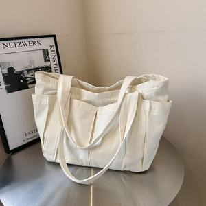 Sac fourre-tout en <span class=keywords><strong>toile</strong></span> RTS <span class=keywords><strong>XXL</strong></span> Sacs fourre-tout en <span class=keywords><strong>toile</strong></span> populaires Sacs fourre-tout surdimensionnés avec poches et fermeture éclair - Product Image 1