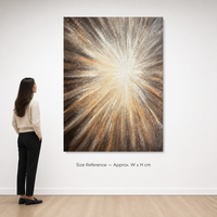 Lumière d'Espoir Impasto, Toile Abstraite Minimaliste Faite à la Main, Grande Peinture Encadrée Prête à Accrocher, Vente en Gros de Tableaux et d'Art Mural pour Bureau