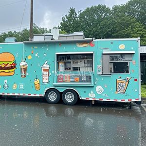 Full Equipment Towable Pizza Trailers Crepe Custom Ice Cream Truck Beverage Mobile Kitchen Food Trailer <b>Fiberglass</b> Candy - Product Image 5