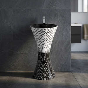 Fournisseur d'usine : Lavabo colonne monobloc en marbre pour salle de bain, design colonne, prix FOB à Dubaï - Product Image 3