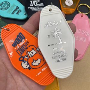 <span class=keywords><strong>Porte</strong></span>-clés en plastique ABS avec Logo imprimé à chaud, mignon, Vintage, pour chambre d'hôtel - Product Image 5