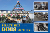 Manège Bateau Pirate en Acier et Fibre de Verre pour Parc d'Attractions, Équipement d'Extérieur Passionnant pour Adultes, à Vendre