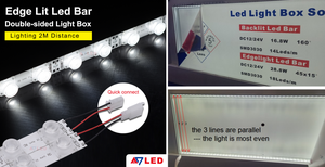 Barre lumineuse LED ADLED 990 mm DC12V 28,8W Epistar SMD3030 Haute uniformité pour boîte à lumière de 25 cm de profondeur - Product Image 5