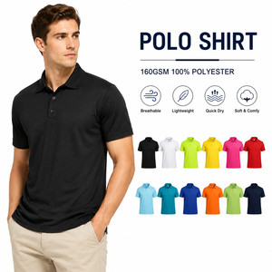 Men's Ice Silk Polo Shirt Quick Dry Breathable 160GSM 100% Polyester Moisture Wicking Summer Sport Golf Business Polo shirt - Product Image 1