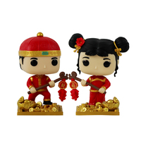 Figurine PVC Q Version Porte-Bonheur du Nouvel An Chinois, Modèle Statique, Décoration de Fête, Cadeau, En Stock, Personnalisation OEM, Vente en Gros Usine