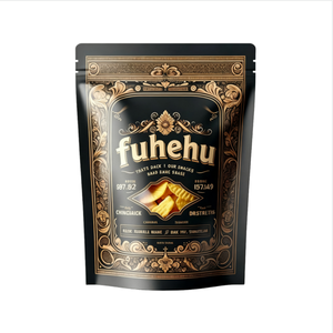 Bolsa de pie sellada con calor impresa personalizada para galletas y aperitivos con cremallera, bolsa de papel de aluminio a prueba de humedad, bolsa para alimentos y frutas secas - Product Image 1