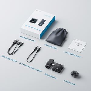 ไมโครโฟนไร้สาย 2.4g ไมโครโฟน <span class=keywords><strong>ASMR</strong></span> ไมโครโฟนไร้สายระยะไกล - Product Image 4