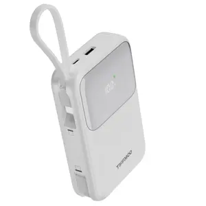 TIFFMOO мобильный зарядный банк емкостью 20000 мАч светодиодный дисплей 2 usb кабель для передачи данных мобильный источник питания