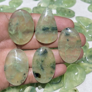 Piedra Preciosa Natural de Prehnita al por Mayor, Cabujón Suelto, Forma Mixta Lisa para la Fabricación de Joyas - Product Image 2