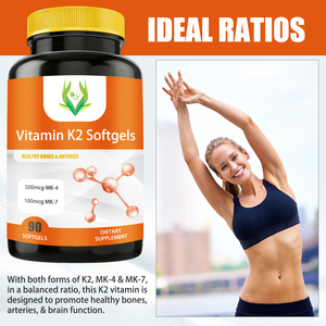 Gélules de calcium et de vitamine K2 de haute pureté pour la santé osseuse et les compléments alimentaires pour les articulations - Product Image 6