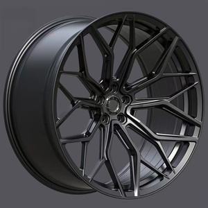 Rines <span class=keywords><strong>de</strong></span> Aluminio Forjado <span class=keywords><strong>de</strong></span> 18, 19, 20 y 21 Pulgadas, Multirradio, 5x112, 5x114.3, Negro Brillante, para SUV BMW X5M, X6M, Audi RSQ8, Q8, RS6, Benz - Product Image 1